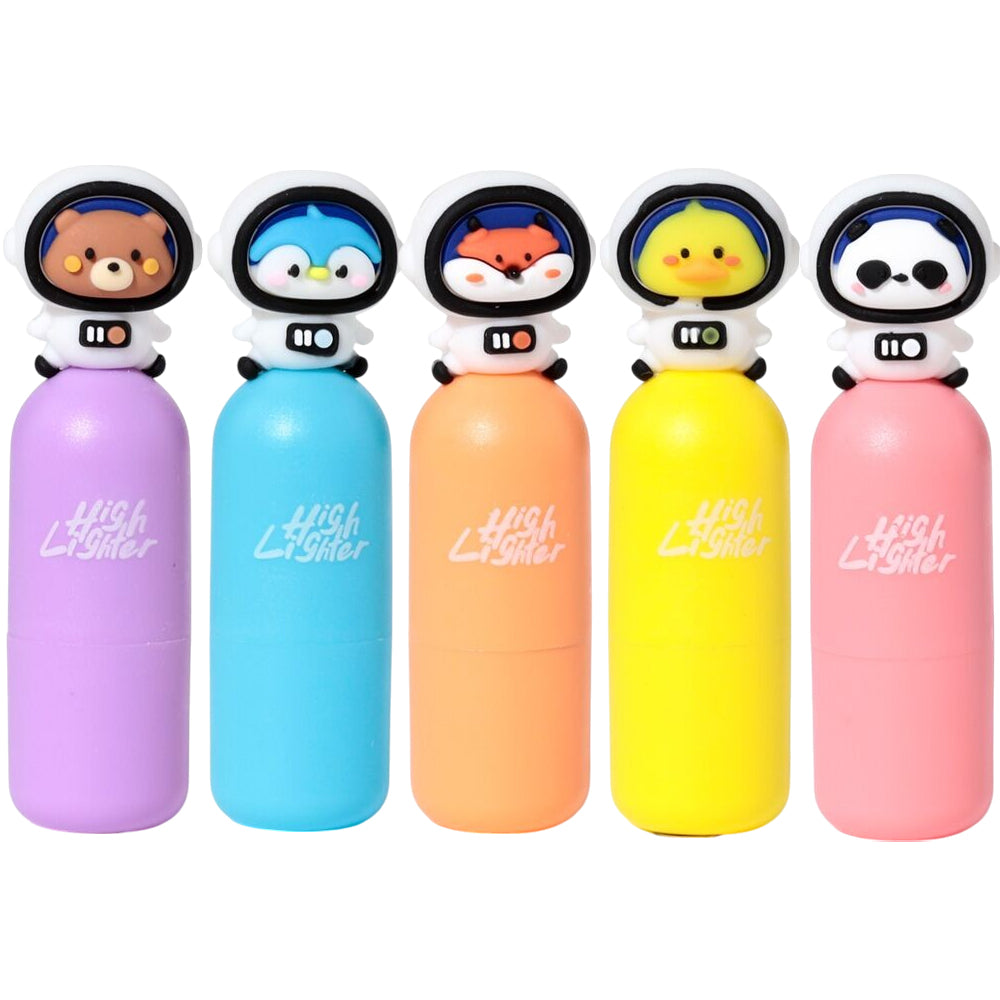 Animals in Space | Mini Highlighter Pen | Single | Little Gift | Crack ...