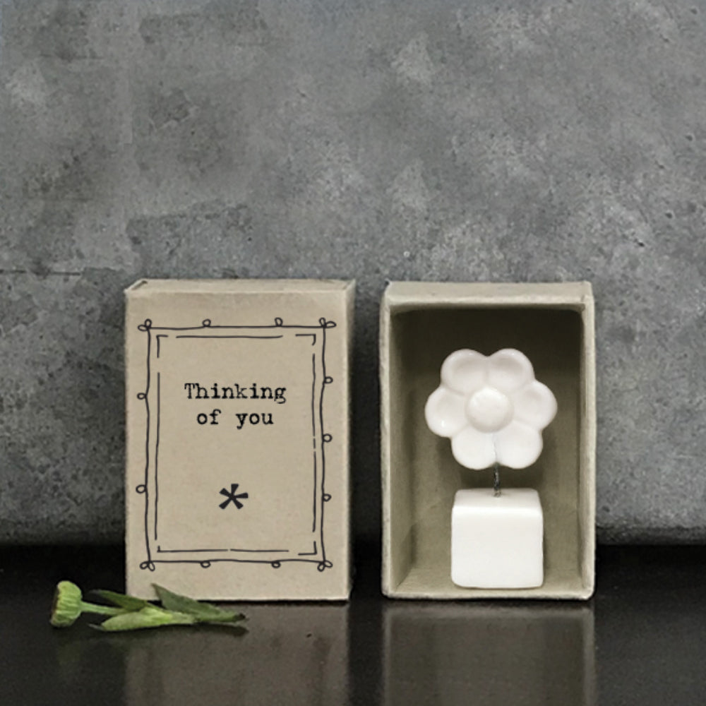Mini Ceramic Standing Flower Ornament in a Gift Box | Cracker Filler Gifts