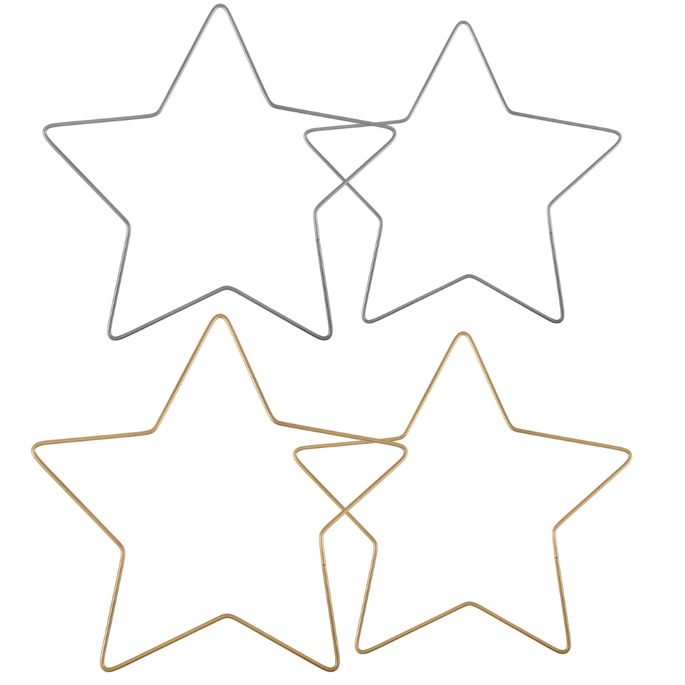 Metal Christmas Star | 20 or 25cm | Gold or Silver | Crafts & Floristry Projects