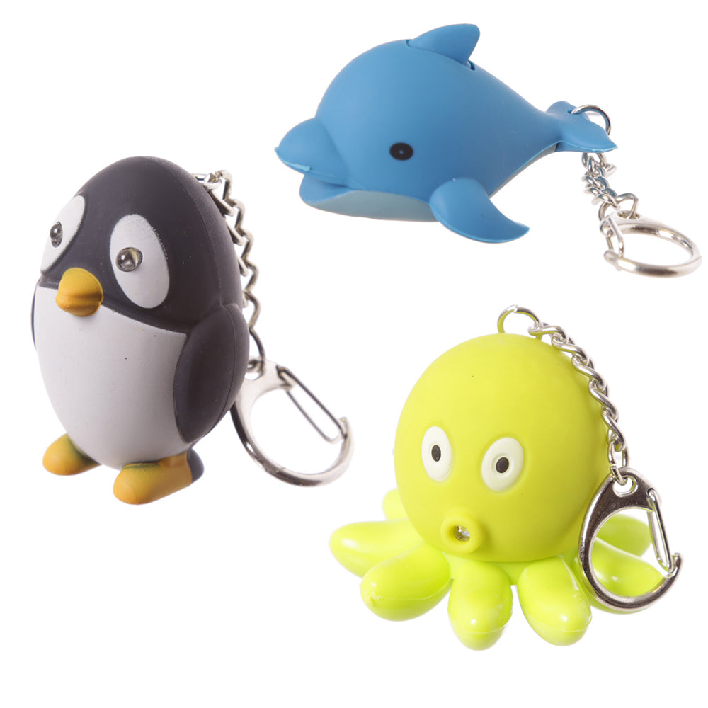 Sealife Keyring | LED Torch & Sound | Mini Gift | Cracker Filler