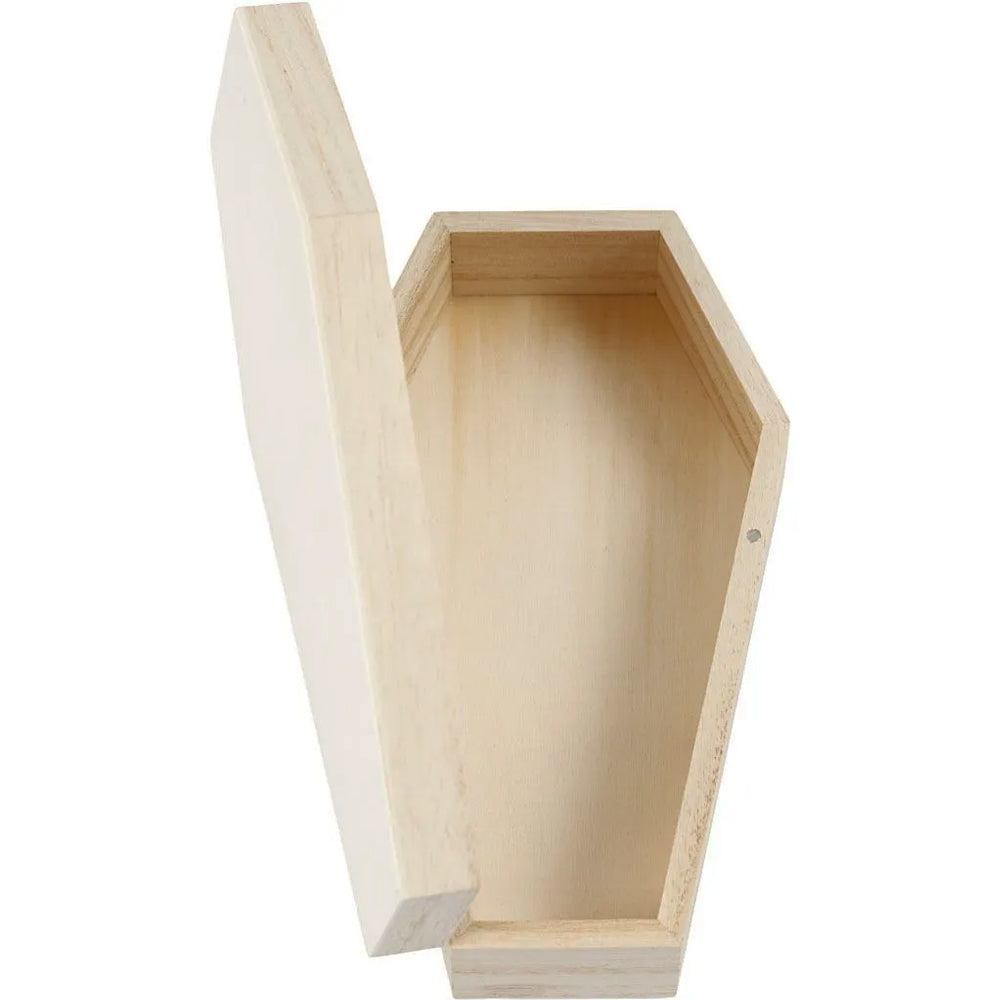 18cm Wooden Coffin with Magnetic Lock | Halloween or Small Animal Burial