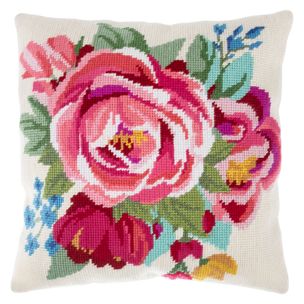 Pretty Spring Blooms Cushion Cover | Half Stitch Tapestry Kit