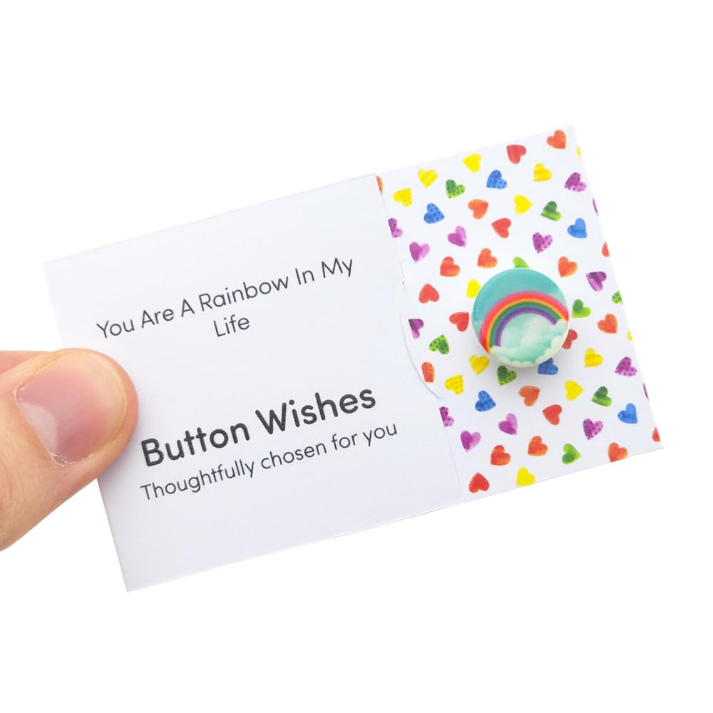 You Are a Rainbow In My Life | Button Wishes Sew On Token | Cracker Filler