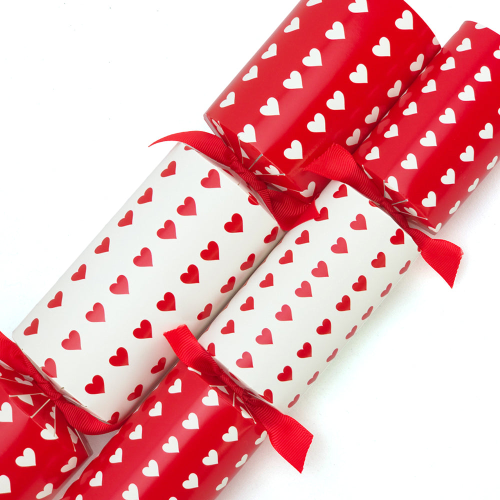 Red Polka Hearts | Cracker Making Craft Kit | Make & Fill Your Own
