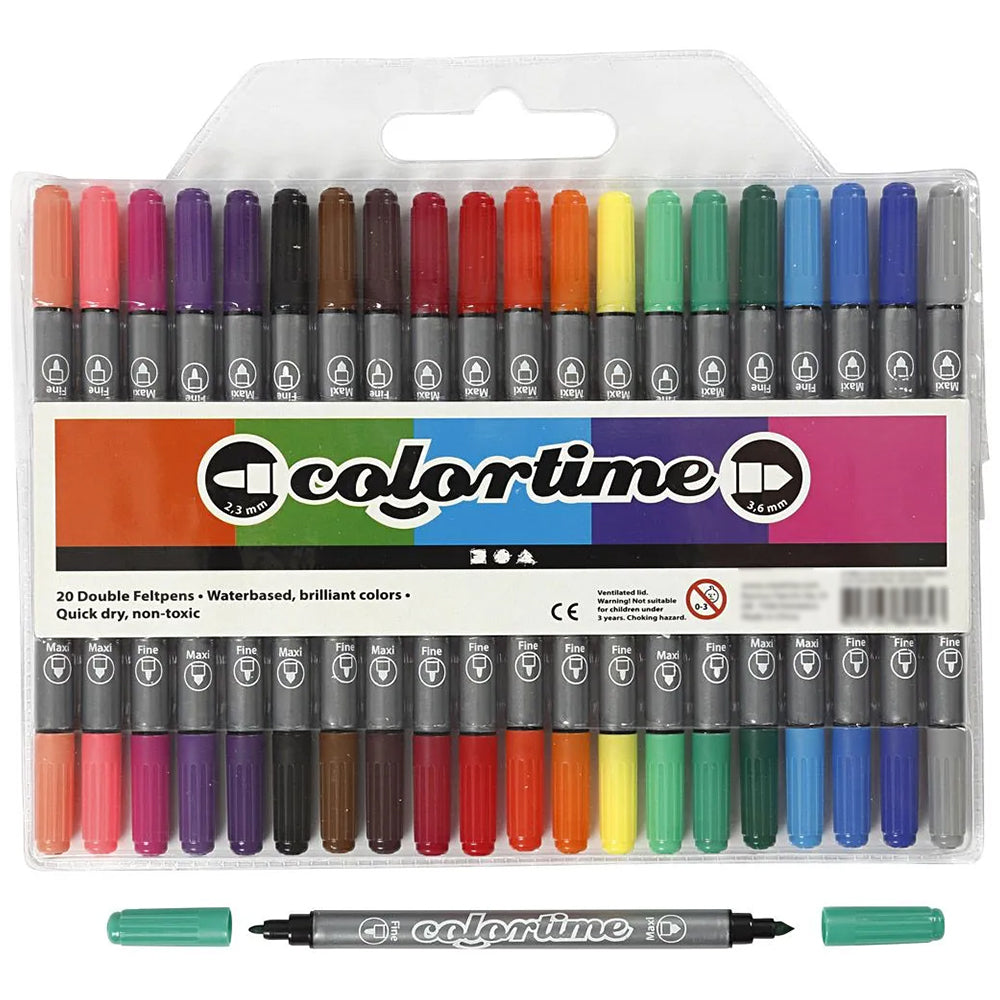 Dual Tip Pens for Colouring &amp; Illustration | 2.3mm/3.6mm | Pack of 6 or 20