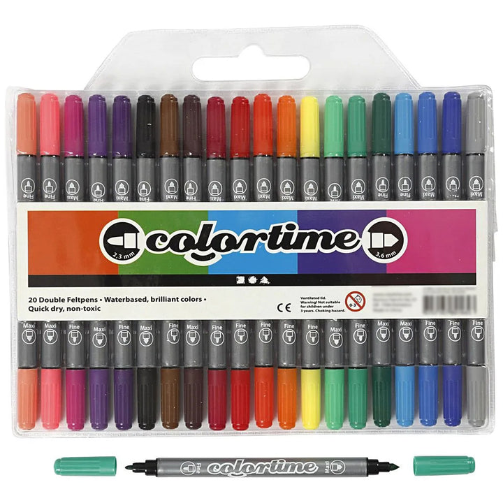 Dual Tip Pens for Colouring &amp; Illustration | 2.3mm/3.6mm | Pack of 6 or 20
