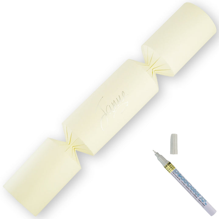 Ivory | Craft Kit to Personalise Your Own Crackers | Makes 12