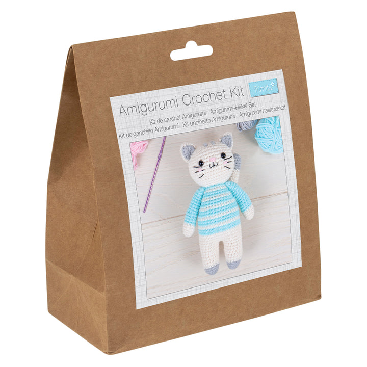 Amigurumi Cat | Complete Crochet Craft Kit | 19cm Tall