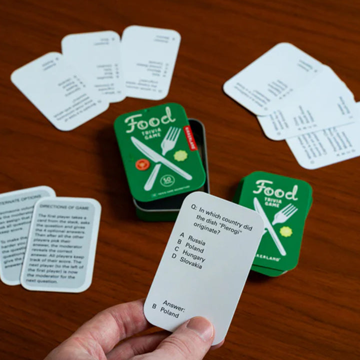 Food Trivia Card Game | Gift in a Tin | Little Gift | Cracker Filler