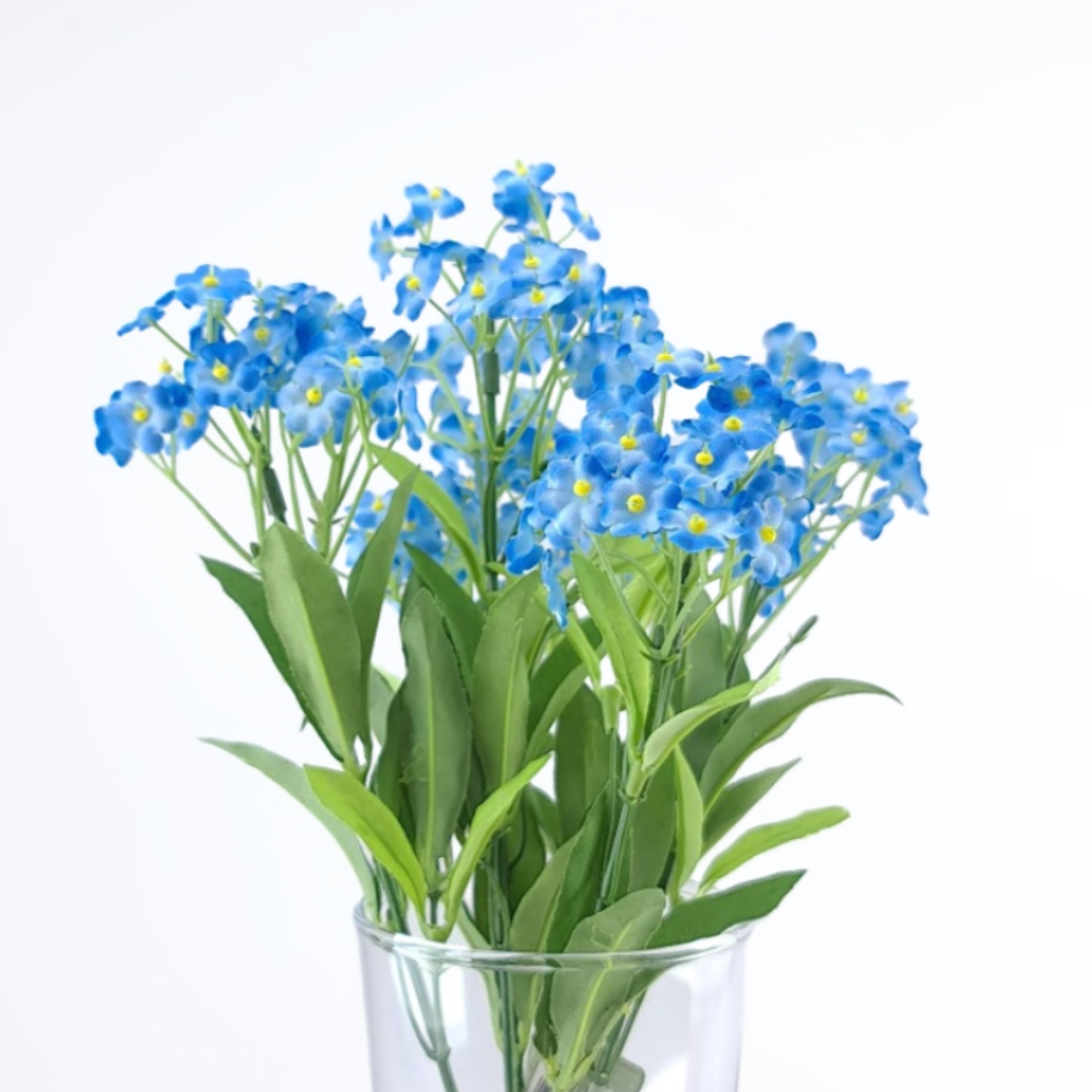 30cm Artificial Blue Forget-Me-Not Sprays for Faux Floristry Crafts