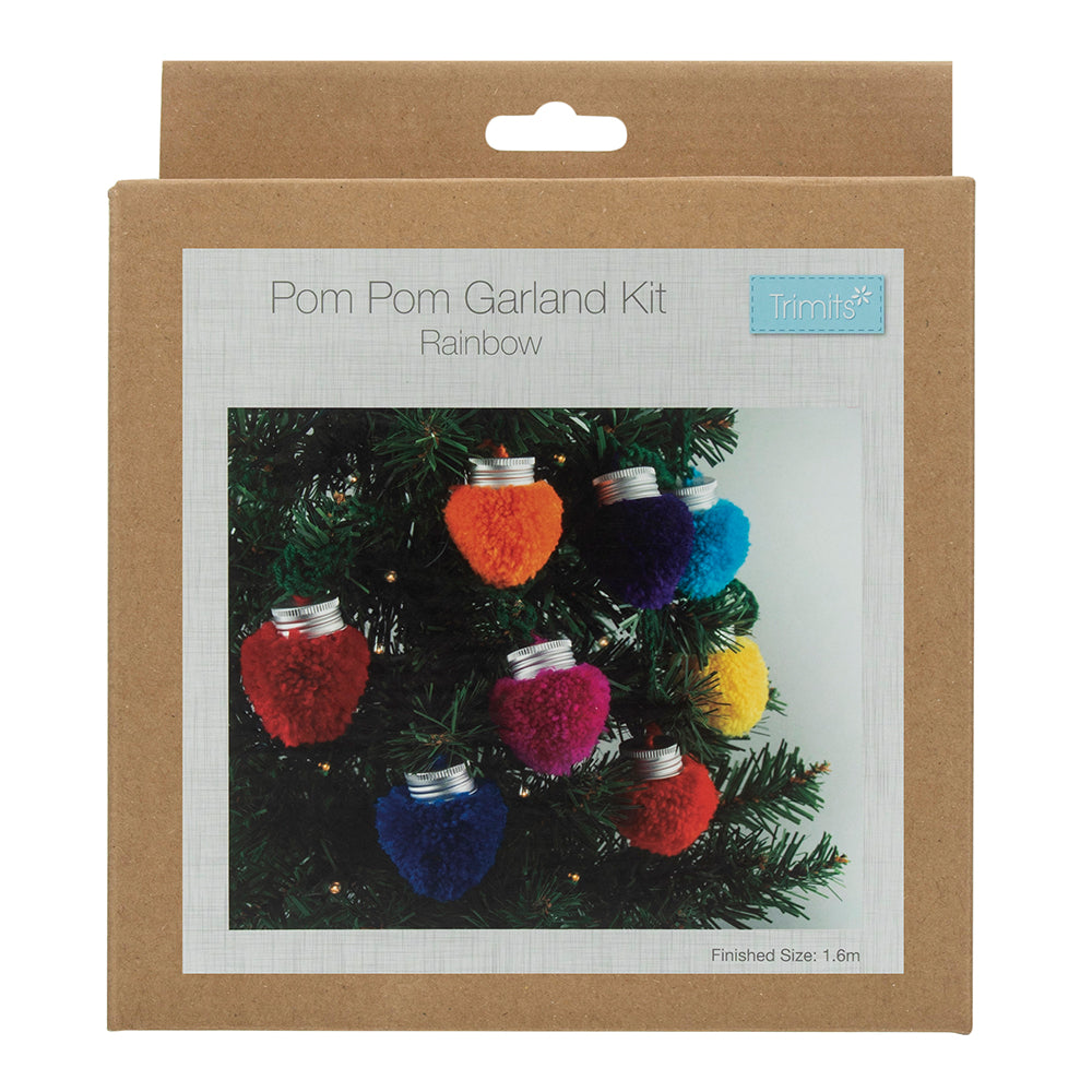 Pom Pom Lights Christmas Tree Garland | Boxed Craft Kit