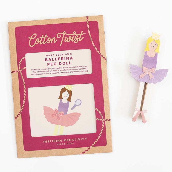 Make Your Own Ballerina Peg Doll | Complete Sustainable Craft Kit for Kids