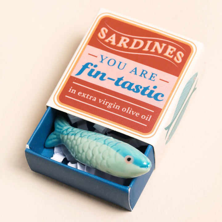 You Are Fintastic | Mini Matchbox &amp; Sardine Token | Little Gift | Cracker Filler