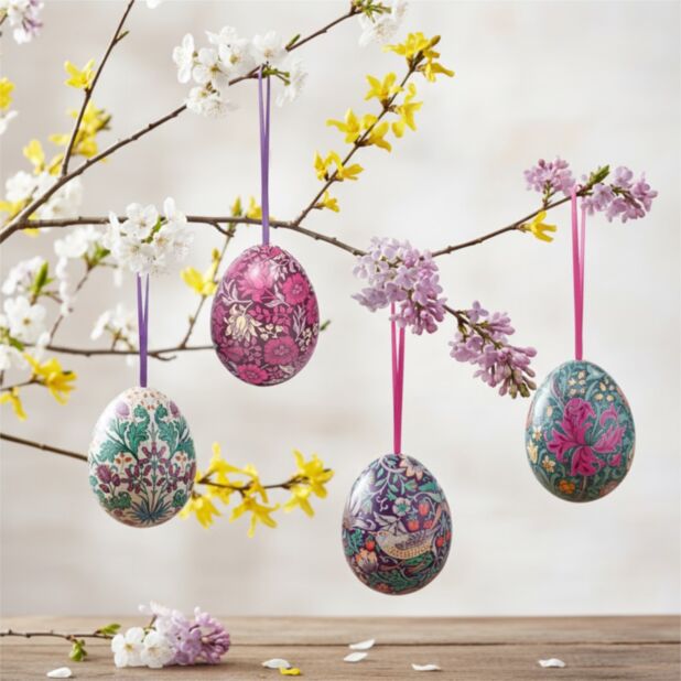 William Morris | Fillable Easter Two-Part Hanging Tinware Eggs