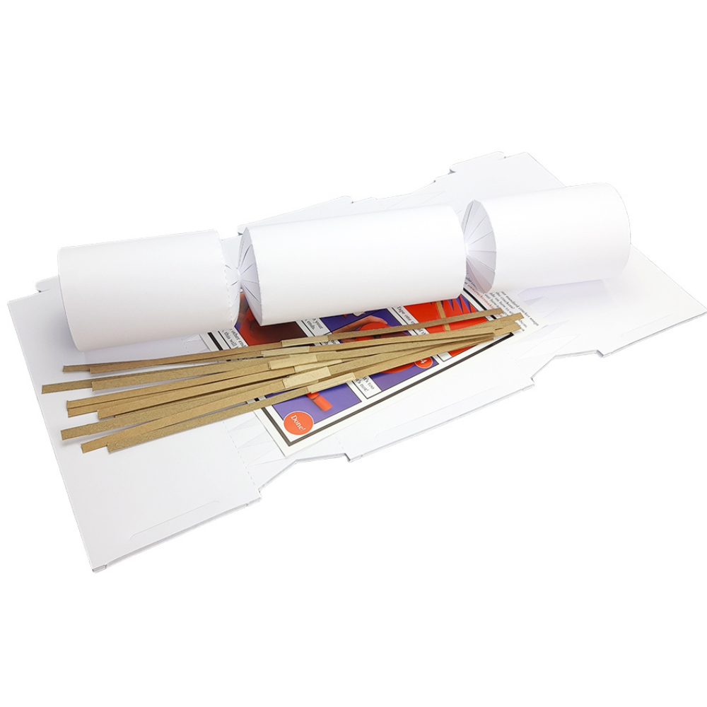 Basic White Make & Fill Your Own DIY Recyclable Christmas Cracker Craft Kit