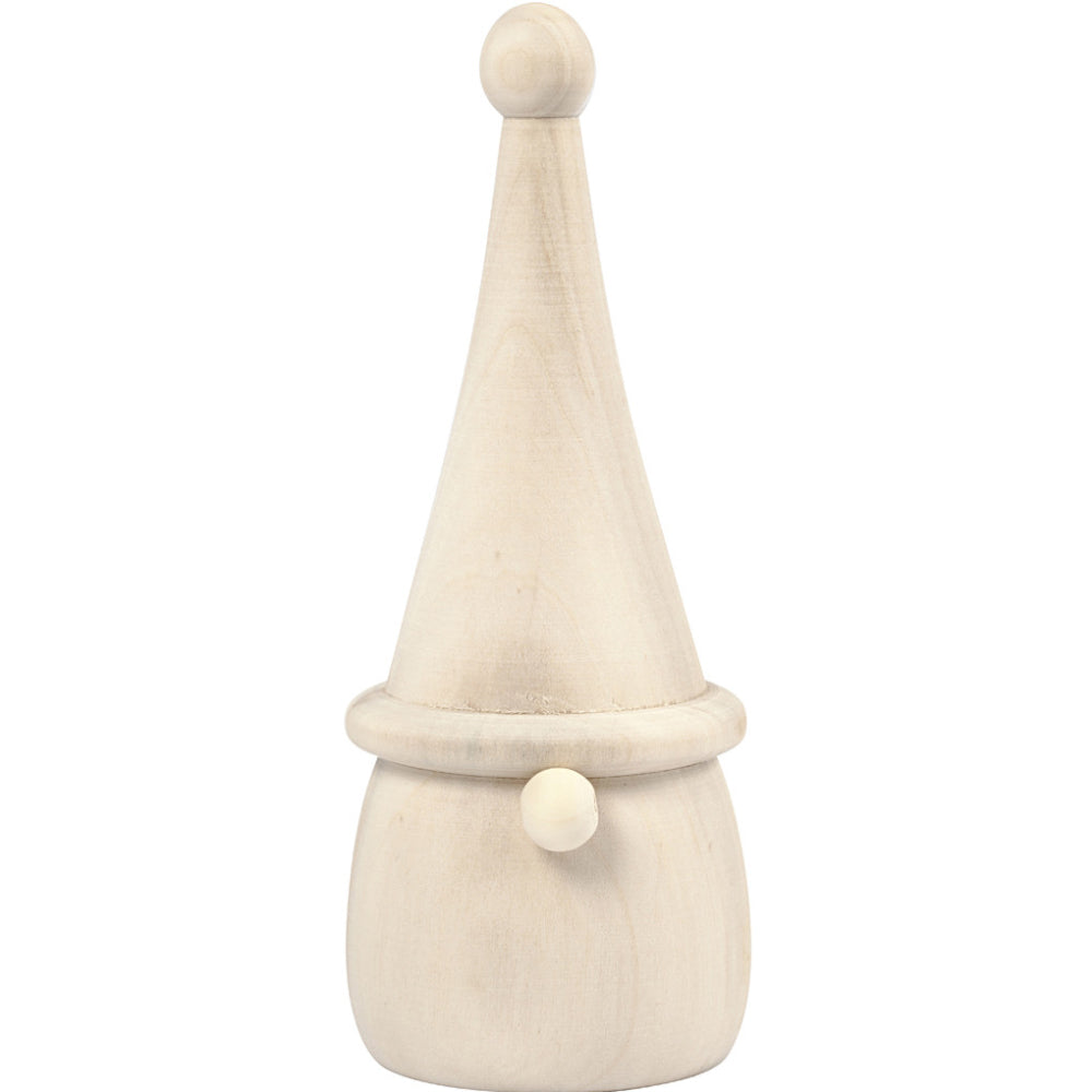 Wooden Christmas Gonk or Gnome Shape to Decorate - Choice of Size