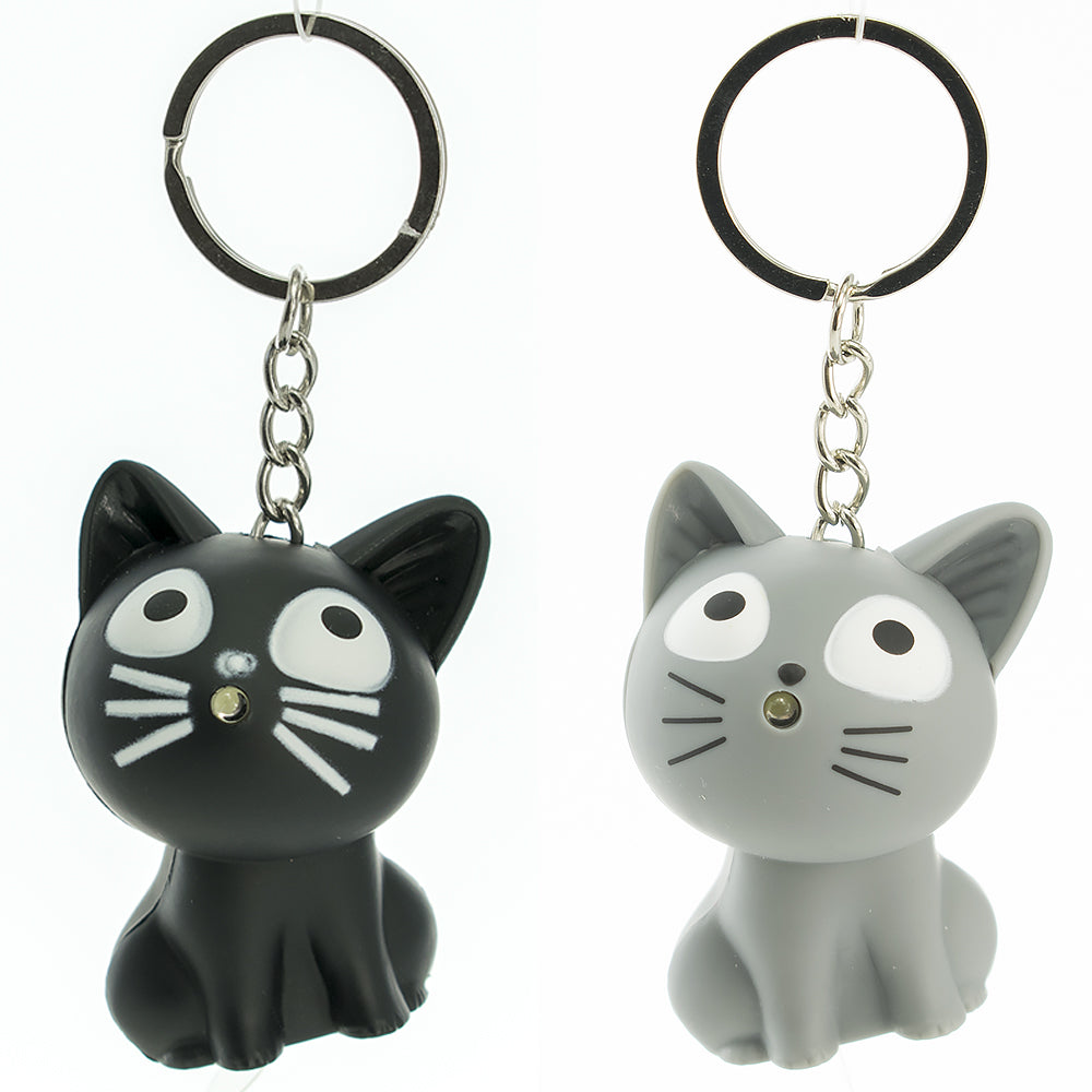 Light Up Pussy Cat Keyring - Cracker Filler Gift