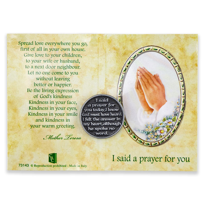Christian Faith | Metal Pocket Token &amp; Prayer Card | Cracker Filler Gift