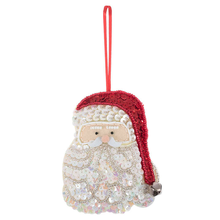Santa | Felt, Sequin &amp; Bead Sewing Kit | Christmas Ornament Craft