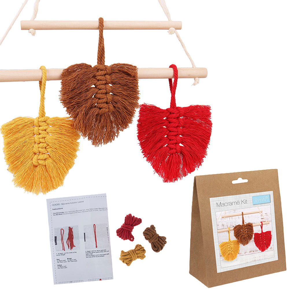 Autumn Leaves | Make Your Own Macrame Hangers | Small Craft Kit