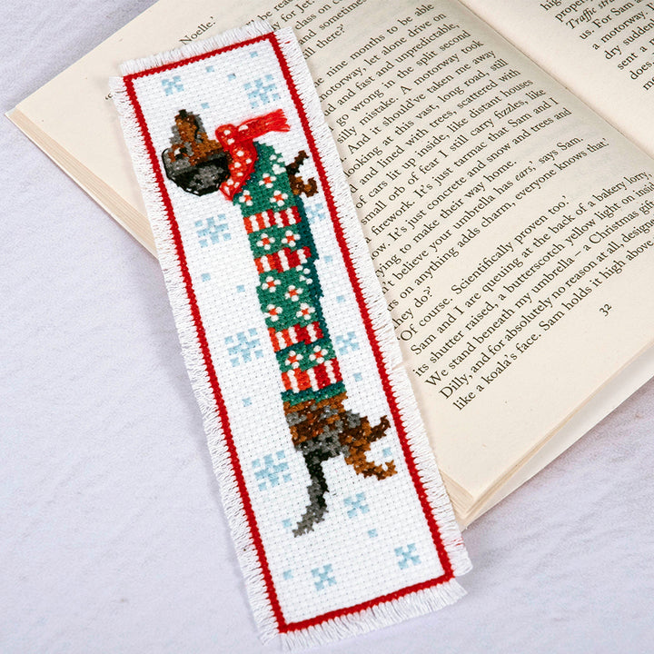 Silly Sausage | Christmas Dachshund | Complete Cross Stitch Kit