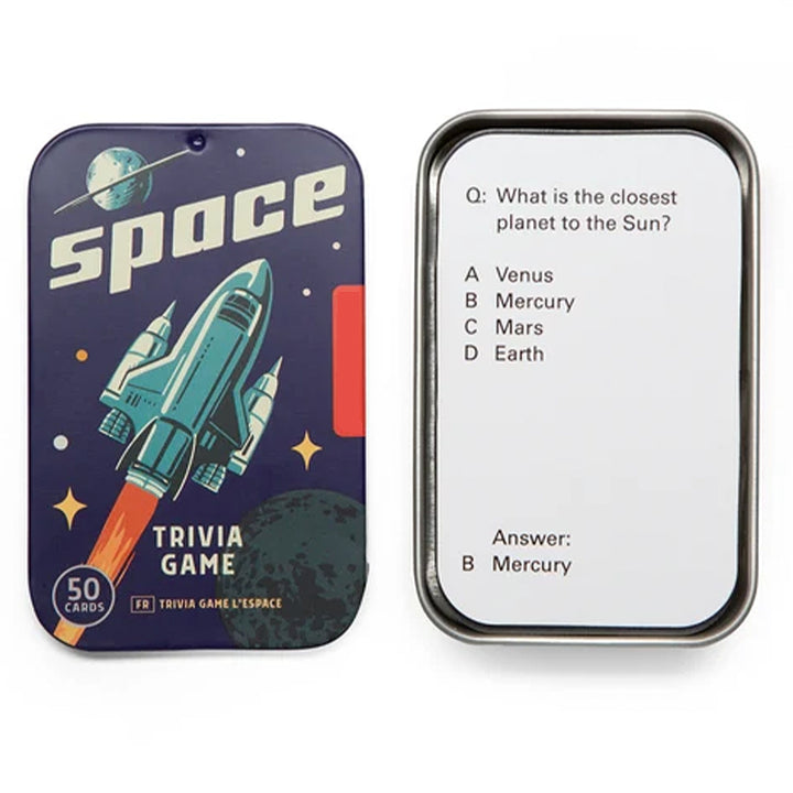 Space Trivia Card Game | Gift in a Tin | Little Gift | Cracker Filler