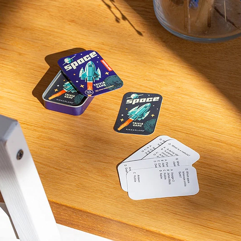 Space Trivia Card Game | Gift in a Tin | Little Gift | Cracker Filler