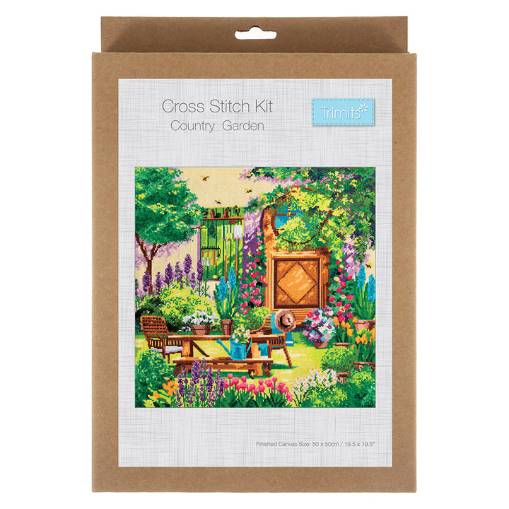 Country Garden Scene | Cross Stitch Kit | 50x50cm