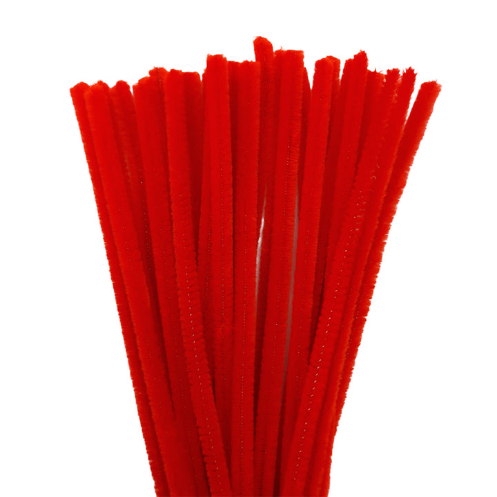 25Pk 9mm Single Colour Packs 30cm Chenille Stems Craft Pipe Cleaners
