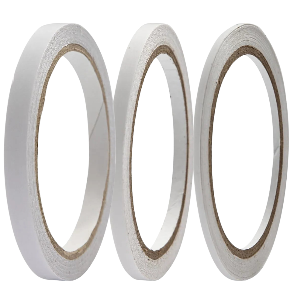 3mm, 6mm or 9mm Wide | 10m Long | Double Sided Tape for Craft