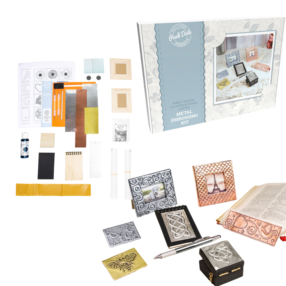 7 Projects in 4 Metals | Metal Embossing Starter Craft Kit ...