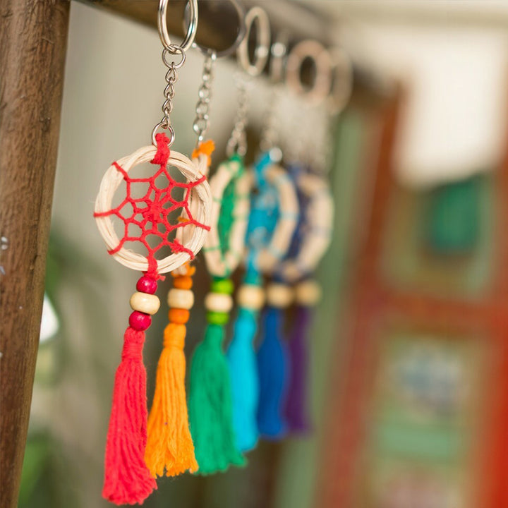 Dreamcatcher & Tassel Keyring | Fair Trade | Single | Mini Gift | Cracker Filler