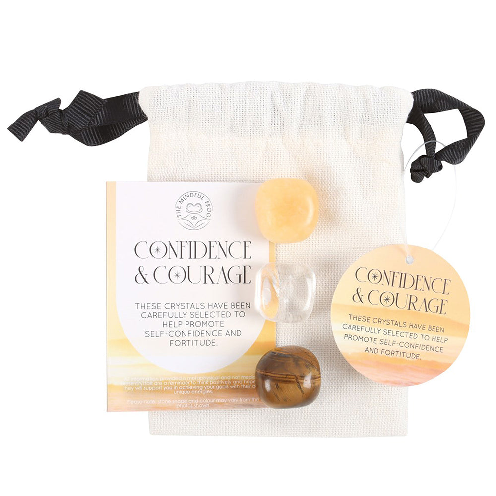Confidence & Courage | Healing Crystal Set & Bag | Mini Gift | Cracker Filler