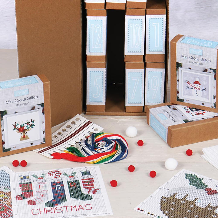 12 Days of Christmas Cross Stitch Kits | Filled Advent Calendar