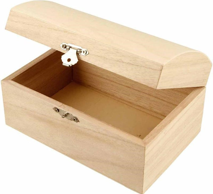 21.5cm Wood Treasure Chest Box to Decorate | Pirate Treasure Chests
