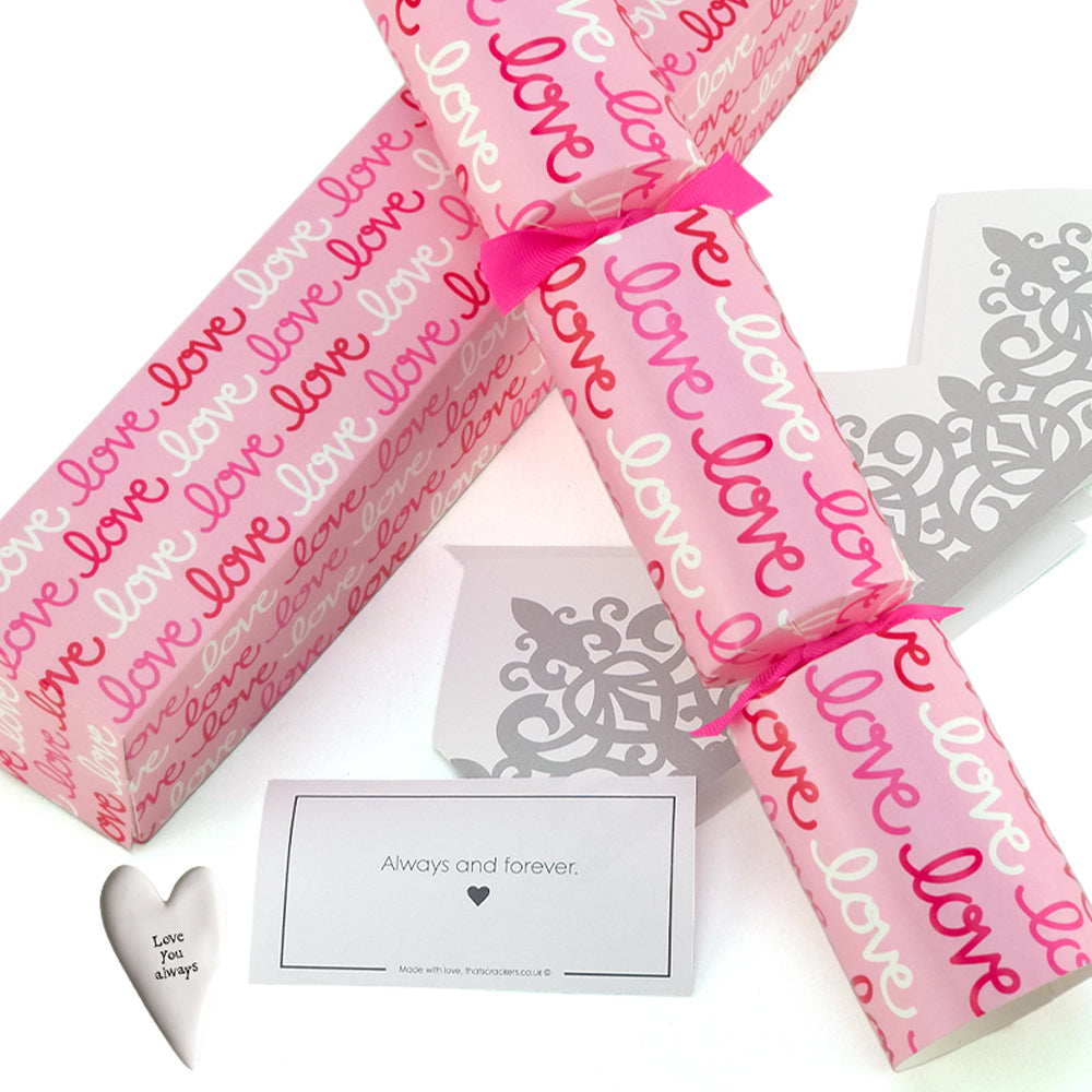 Love Love Love | Single Filled Valentine's Day Cracker | Choice of Gifts
