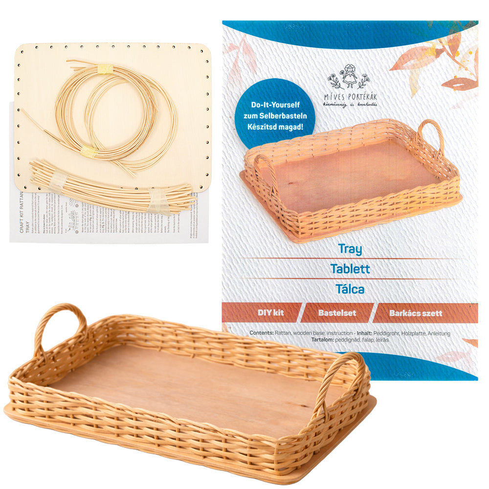 Tray With Handles | Basket Making Kit | Rattan Basket Craft Kit