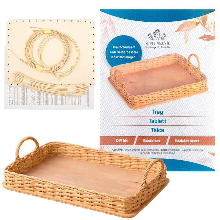 Tray With Handles | Basket Making Kit | Rattan Basket Craft Kit