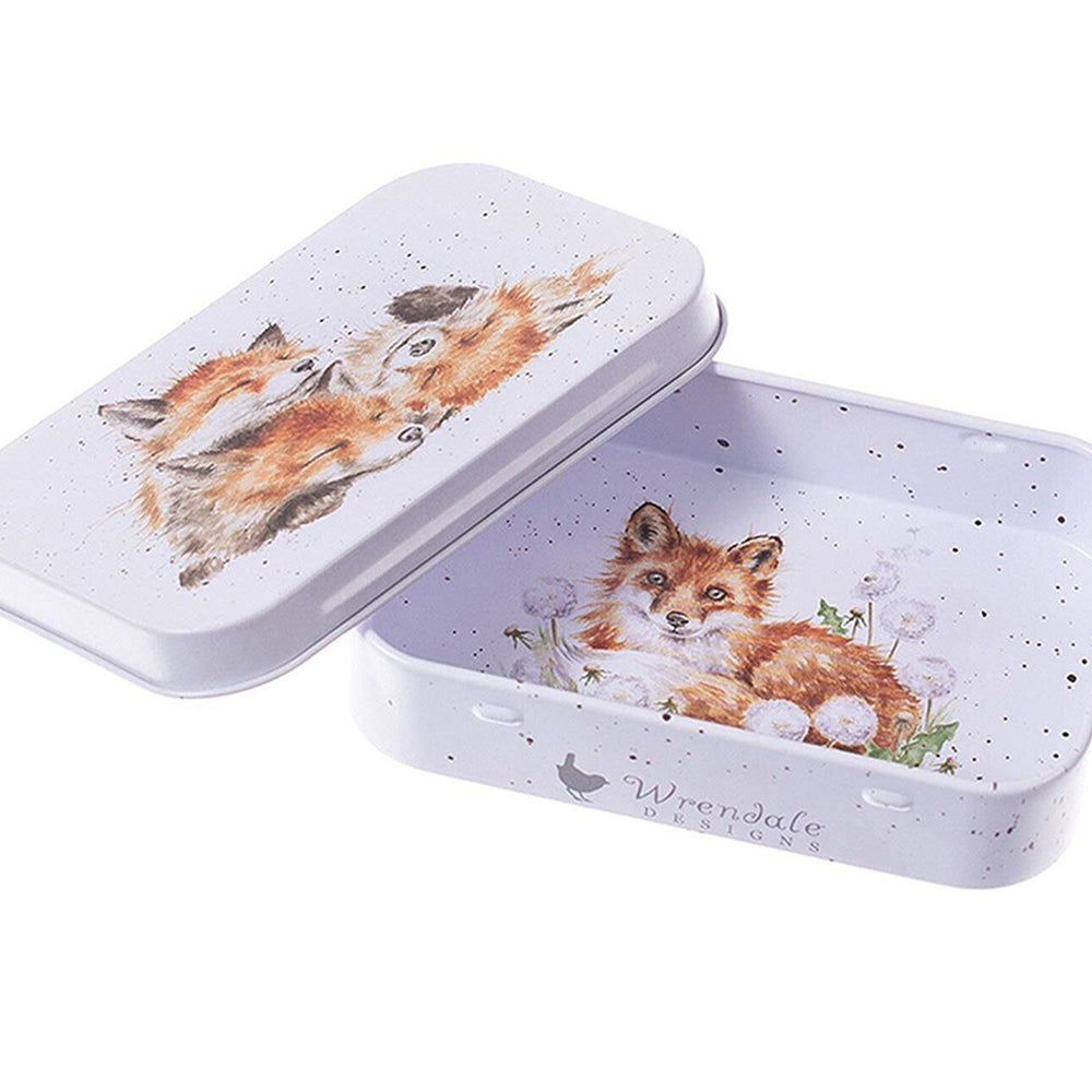 9cm Wrendale Lidded Tin Fox Design | Cracker Filler Gift