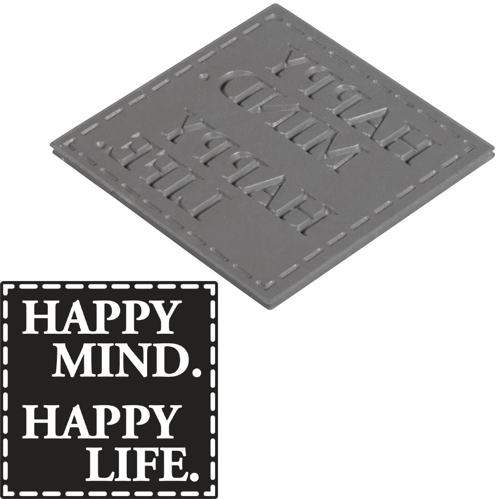 Motif for Soap Casting - Happy Mind Happy Life