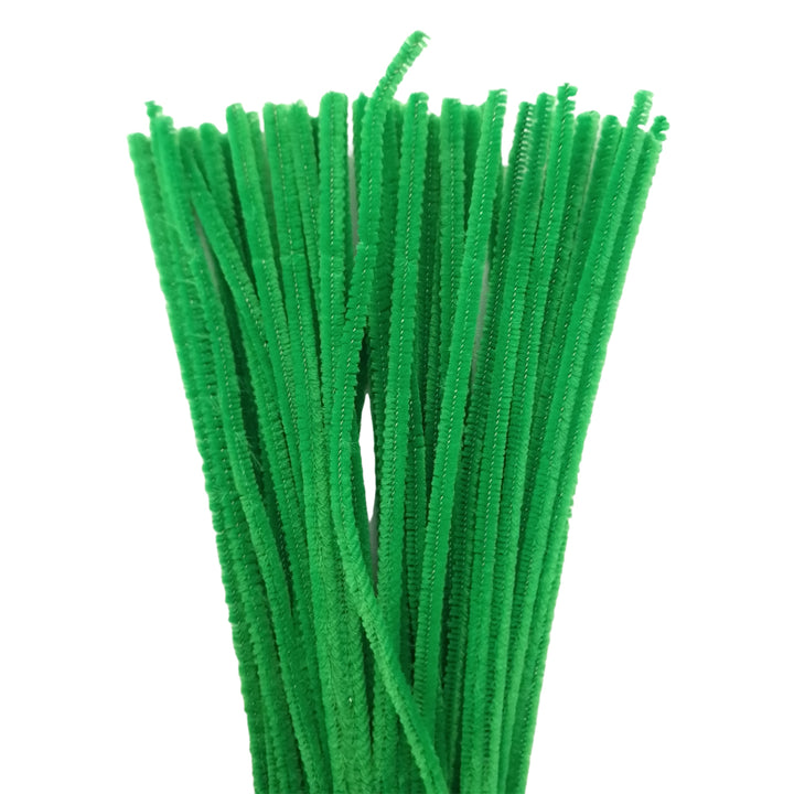 50Pk 6mm Single Colour Packs 30cm Chenille Stems Craft Pipe Cleaners