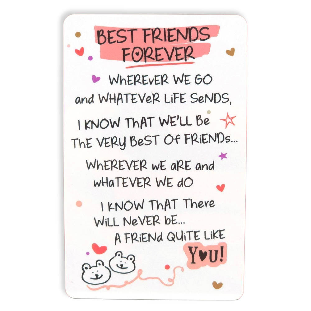 Best Friends Forever | Mini Keepsake Card & Verse | Little Gift | Cracker Filler