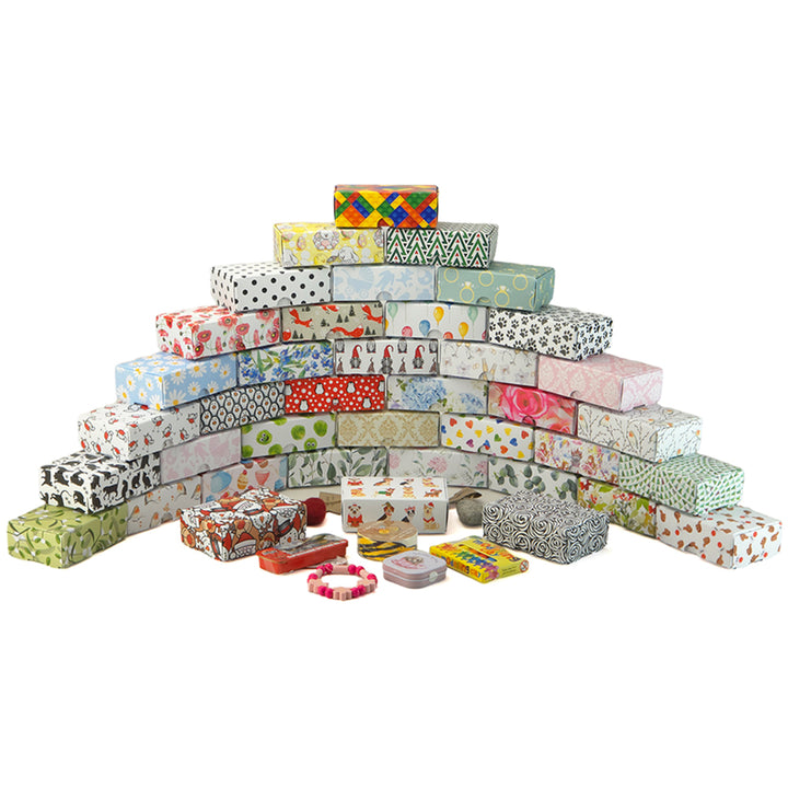 Watercolour Eucalyptus | Little Gift Box | Soap Bar Sized | Single or 6 Boxes | 57x88x30mm