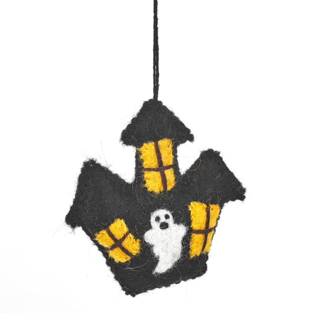 Handmade Felt Haunted House Hanging Decoration for Halloween