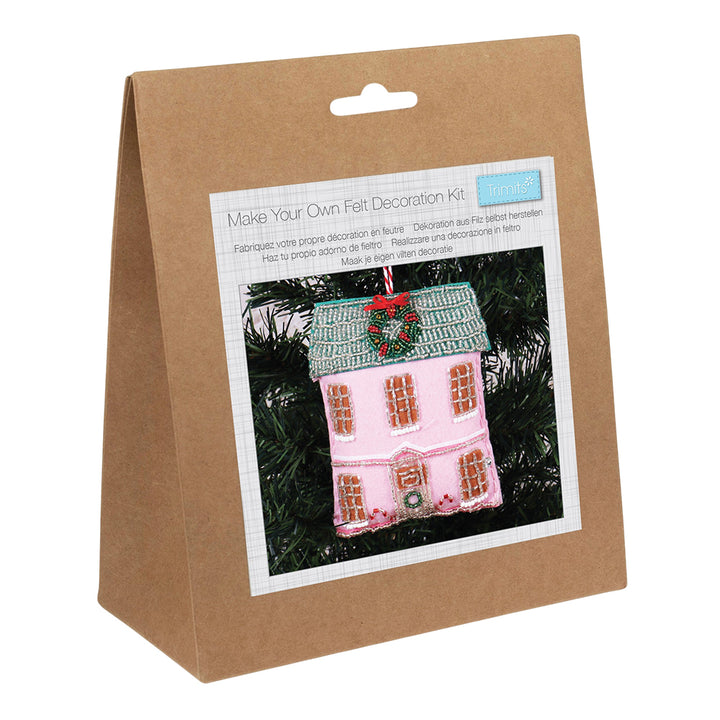 Home at Christmas | Felt & Bead Sewing Kit | Hanging Ornament | Craft Kit