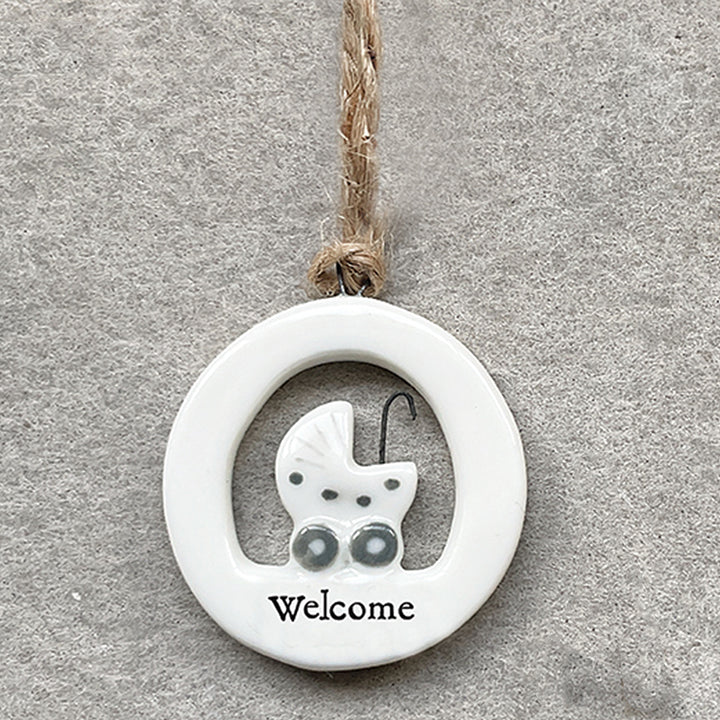 Welcome | Baby | Little Ceramic Ornament | Cracker Filler | Mini Gift