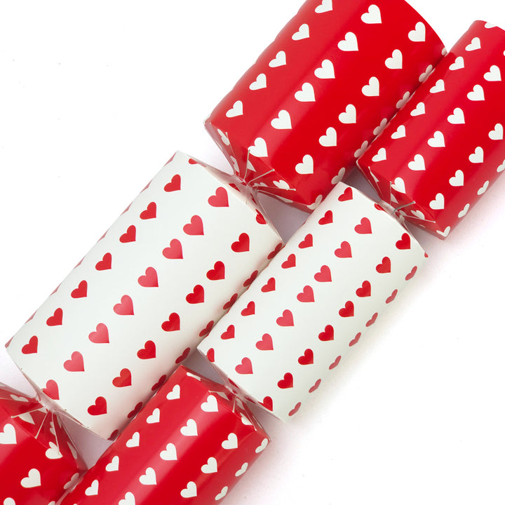 Red Polka Hearts | Cracker Making Craft Kit | Make & Fill Your Own