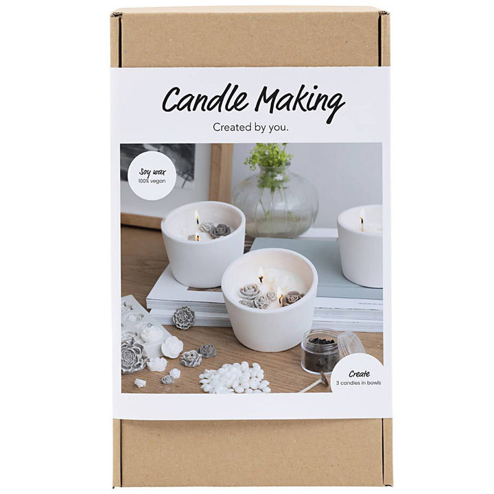 Candle Making Craft Kit | Makes 3 Candles with Rose Details