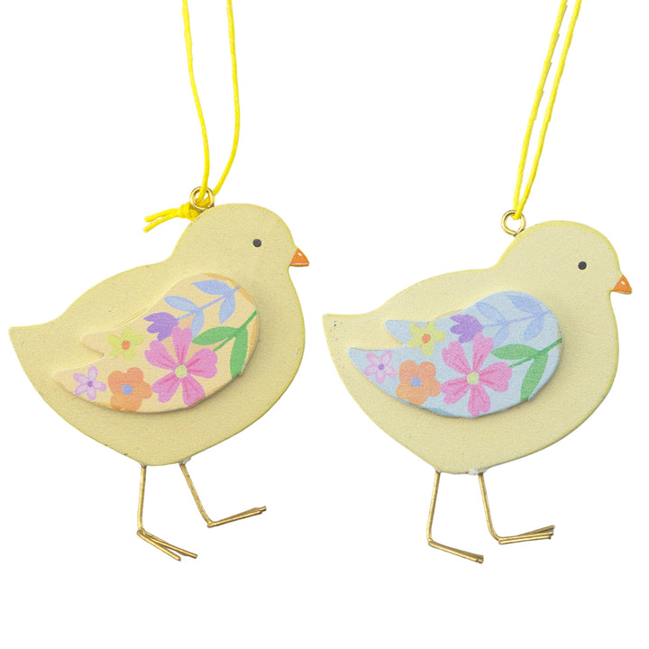 Chick with Pastel Floral Wings | Hanging Easter Tree Decoration | Gisela Graham