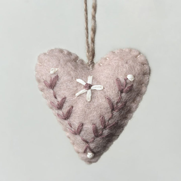 Folk Art Floral Heart Ornament | Hanging Decoration | Cracker Filler